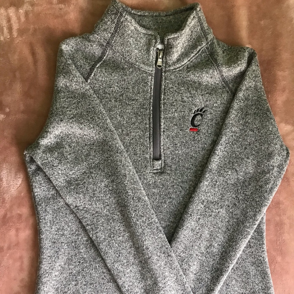 University of Cincinnati Grey Quarter Zip